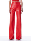PANTALON BOOTCUT DEANNA TAILLE HAUTE EN CUIR VÉGÉTALIEN-ALICE + OLIVIA