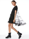 DREEMA TULLE SHIRT MINI DRESS-Black-ALICE + OLIVIA