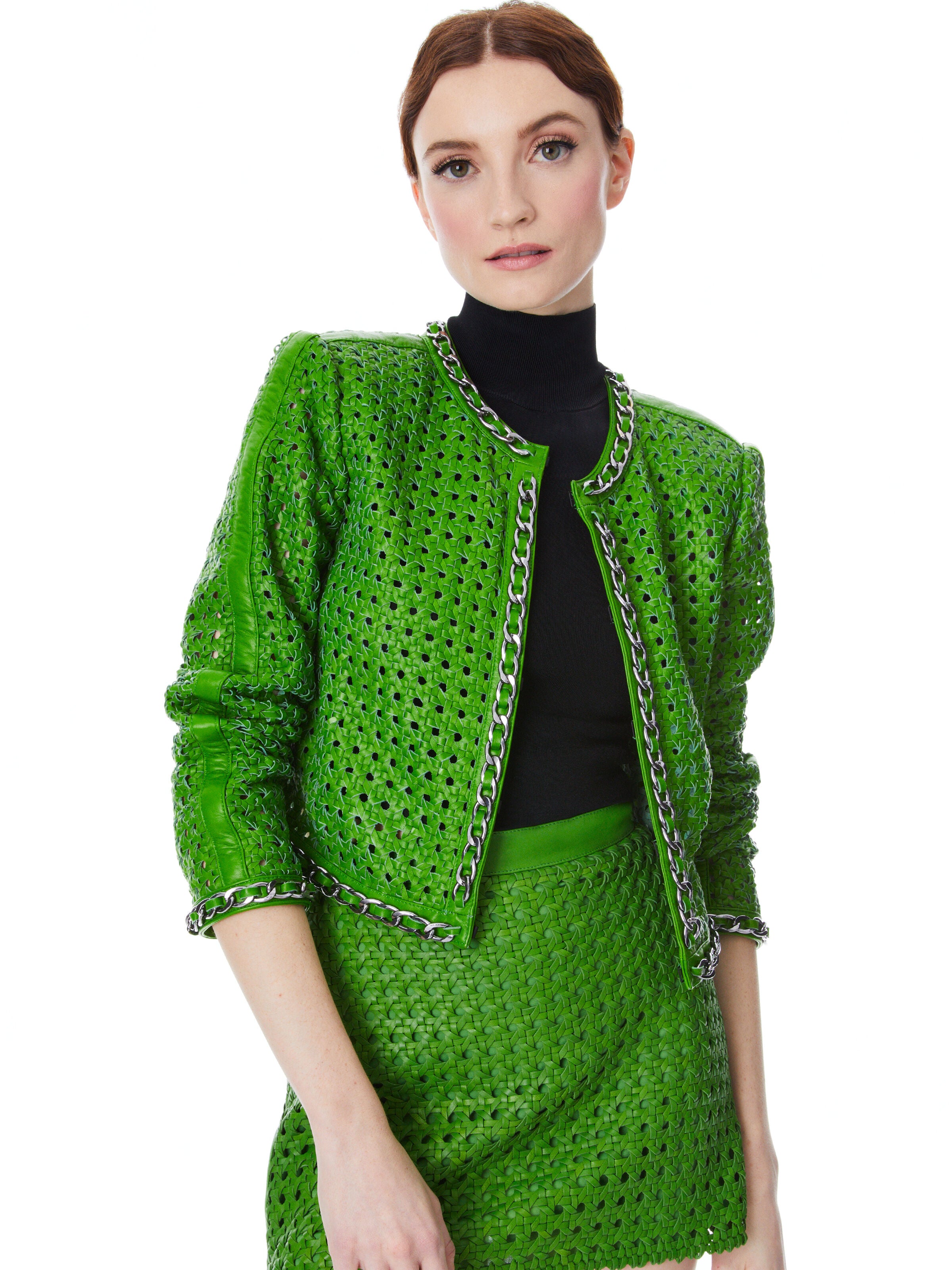 BRIXTON LEATHER CROPPED JACKET-Black-ALICE + OLIVIA