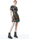 TORI SHORT SLEEVE PLEATED SHIRT DRESS-BUTTERFLY HIGH BLACK-ALICE + OLIVIA