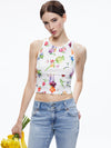 ALLEN CREWNECK SLEEVELESS TANK-EUPHORIA BLOOM-ALICE + OLIVIA