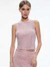 TOP SMERLATO CON CRISTALLI ANGELINA-ALICE + OLIVIA