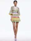 LAVINIA BLOUSON SLEEVE MINI DRESS-FLORAL FEST-ALICE + OLIVIA