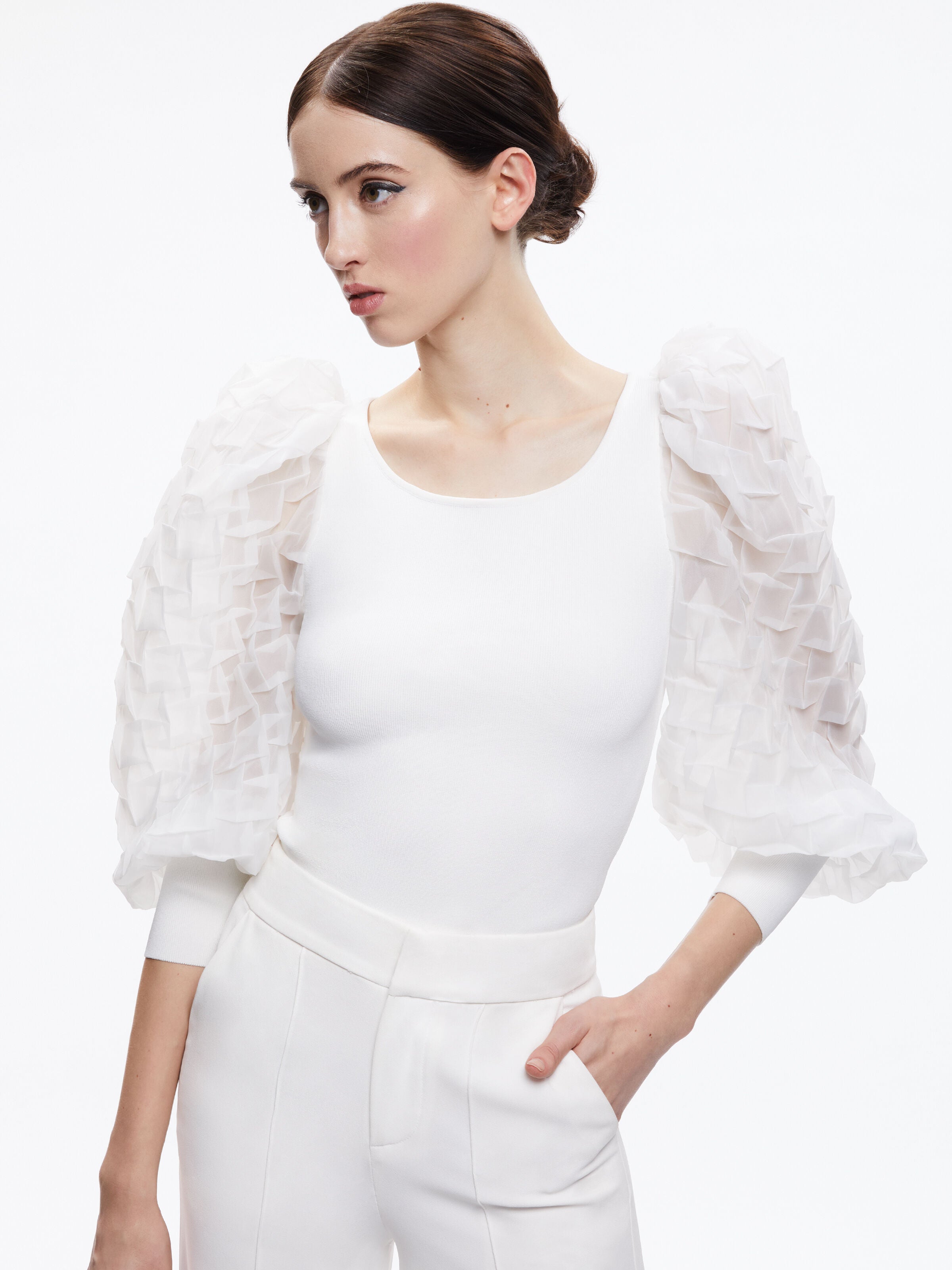 ABELLA PLEATED SLV SWTR-LEMON-ALICE + OLIVIA