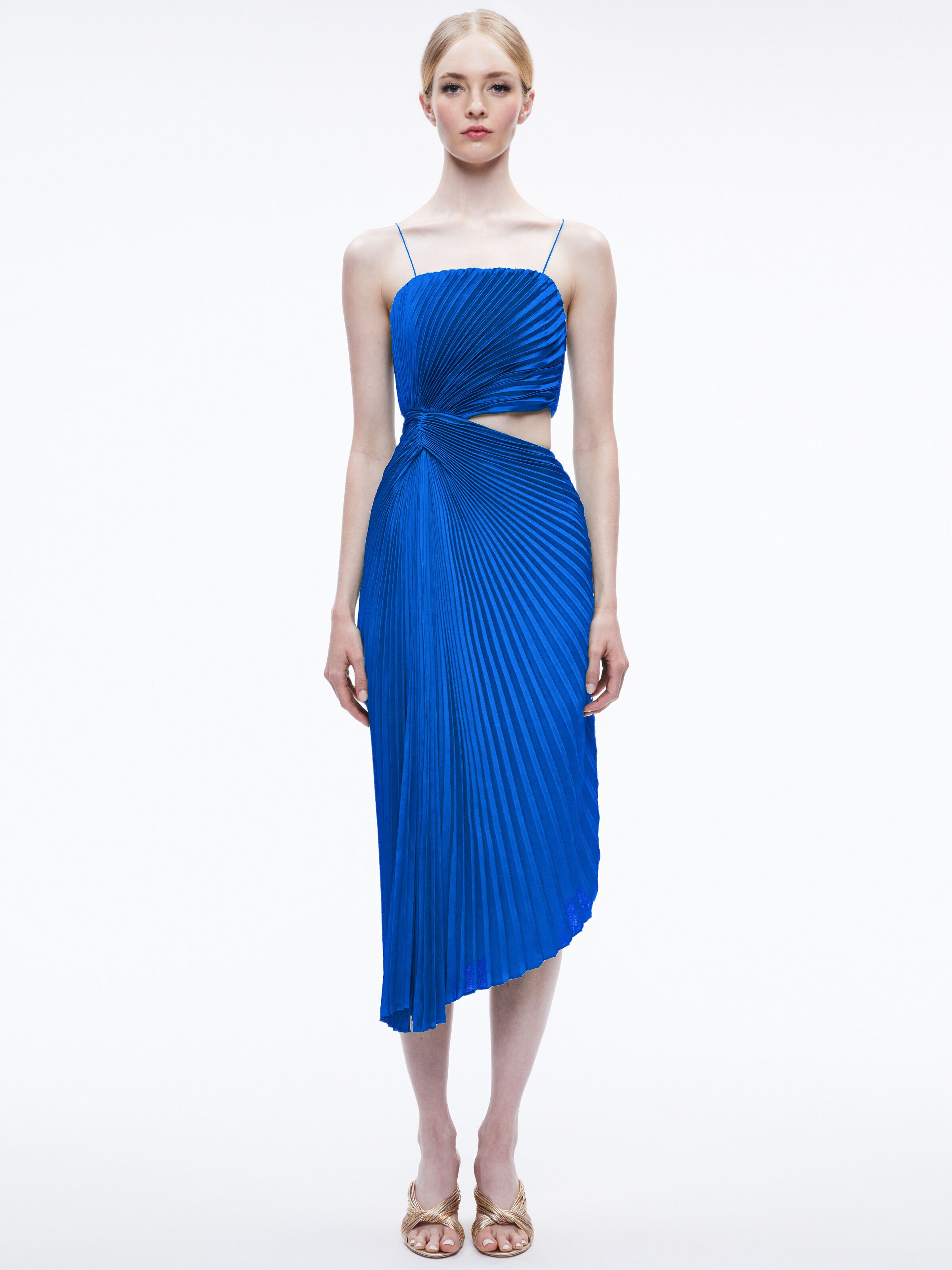 Robe asymétrique à bretelles spaghetti FAYETH-ALICE + OLIVIA