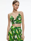 CARLI TIE BACK BRA TOP-SUN PALM OFF WHITE-ALICE + OLIVIA