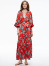 LYLA BLOUSON SLEEVE TUNIC MIDI DRESS-LANDMARK-ALICE + OLIVIA