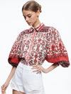 Chemisier TIFFIE à col et manches bouffantes-ALICE + OLIVIA