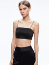 SASHA THIN STRAP CROP TOP-Black-ALICE + OLIVIA