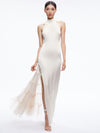 Abito lungo RYN in tulle con pannelli e spacco-ALICE + OLIVIA