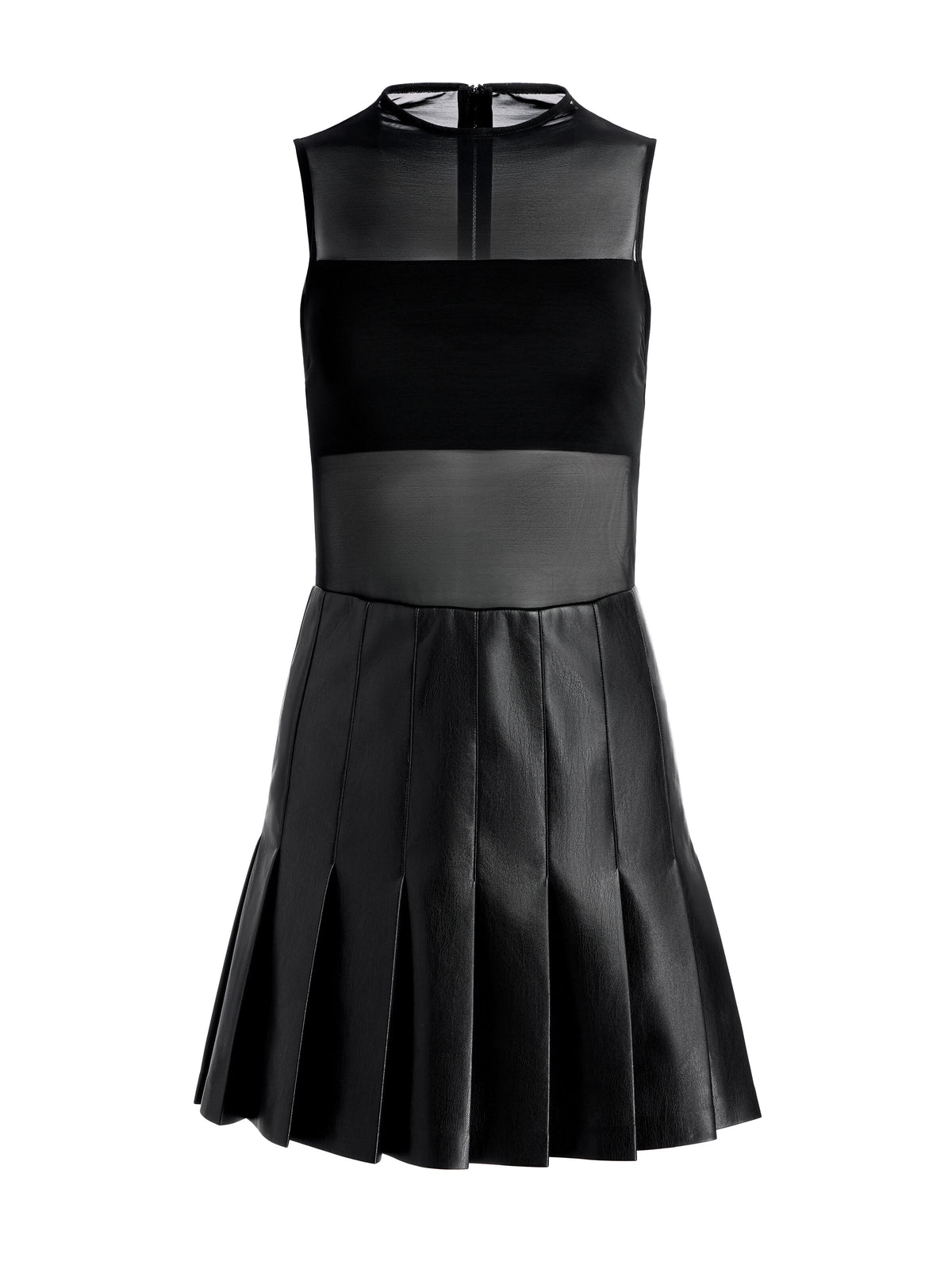 CHARA VEGAN MINI DRESS - BLACK