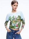 BRIGID EMBROIDERED CROPPED CARGIAN-COUTURE PALACE-ALICE + OLIVIA