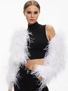 KIDMAN FEATHERED JACKET-EMERALD-ALICE + OLIVIA