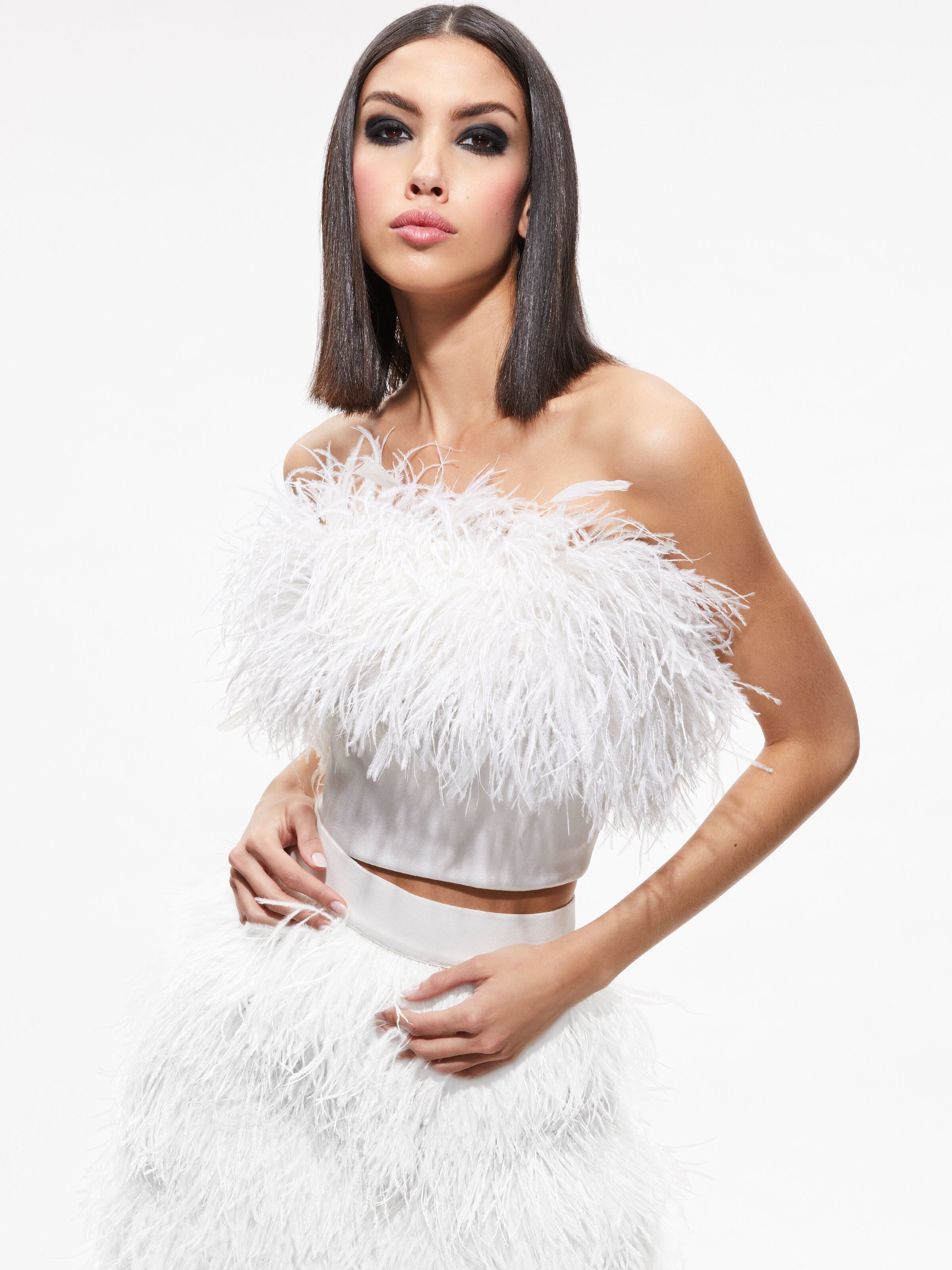 HAUT CERESI EN PLUMES-ALICE + OLIVIA