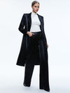 MYA VEGAN LEATHER LONG BLAZER-Black-ALICE + OLIVIA