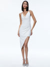 ABITO MIDI IN CREPE DI CORALLO CON SPALLINE-ALICE + OLIVIA