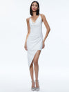 ABITO MIDI IN CREPE DI CORALLO CON SPALLINE-ALICE + OLIVIA