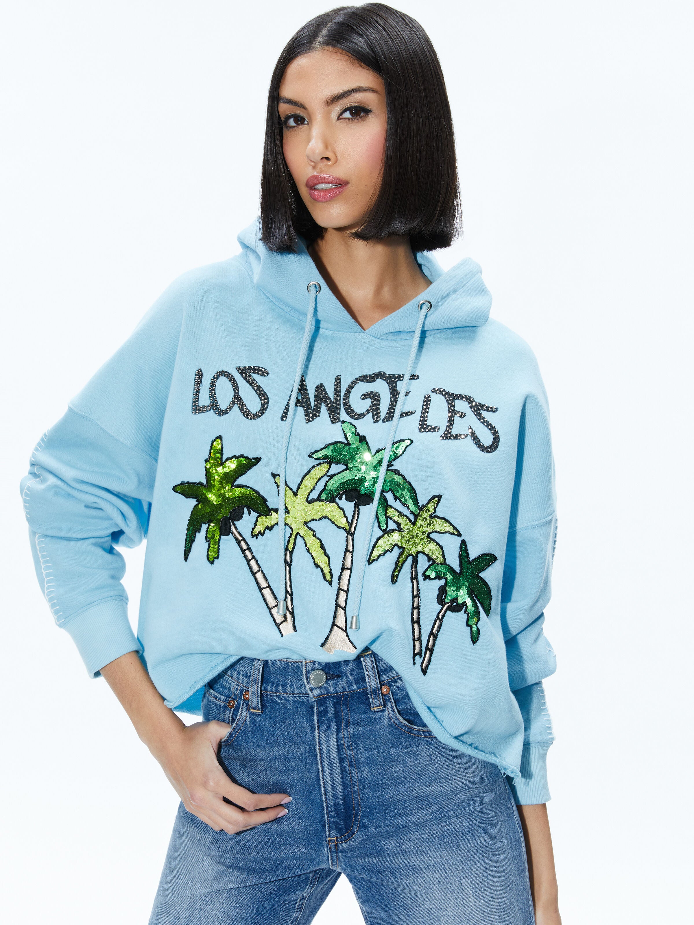 SWEAT À CAPUCHE COURT ET AMPLE SUNNY-ALICE + OLIVIA
