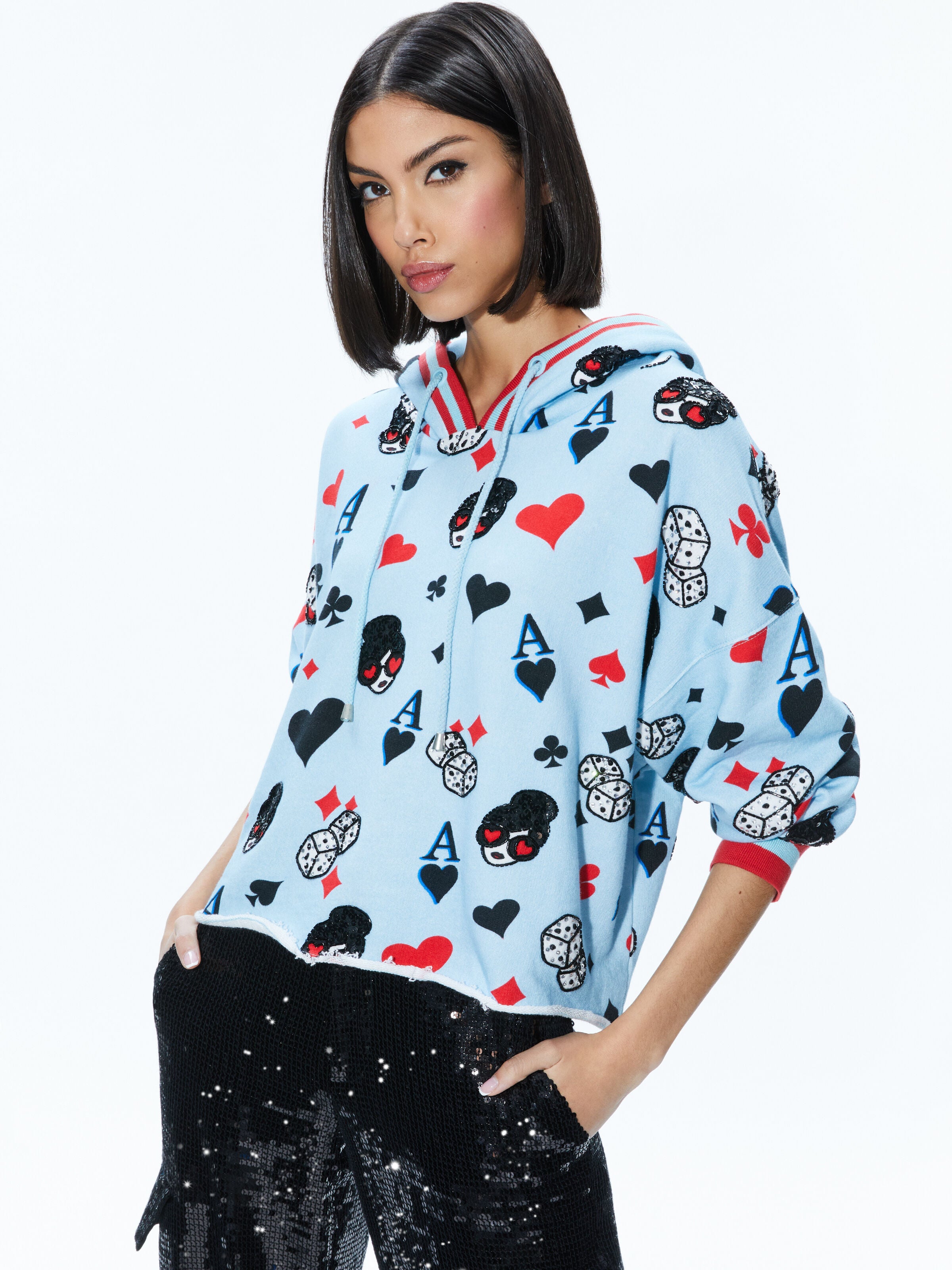 SUNNY BOXY CROPPED HOODIE