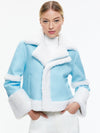 TENY VEGAN LEATHER CROPPED COAT-ICE/OFF WHITE-ALICE + OLIVIA