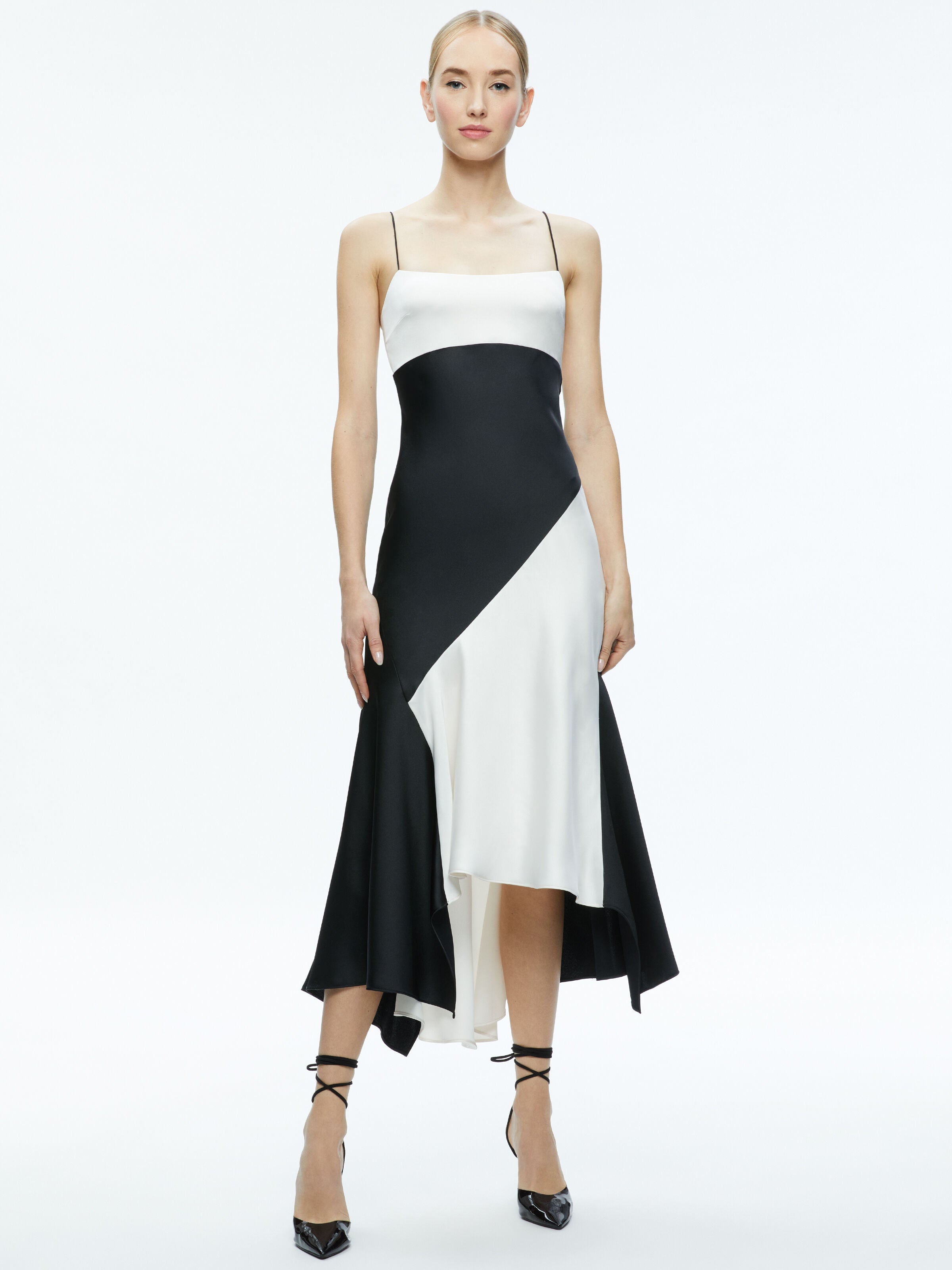 ROBE LONGUE ASYMÉTRIQUE ROSA-ALICE + OLIVIA