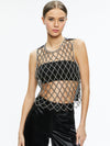 TOP AMAL CON APPLICAZIONI E FASCIA-ALICE + OLIVIA