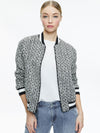 FELISA VARSITY BOMBER JACKET-BLACK/OFF WHITE-ALICE + OLIVIA