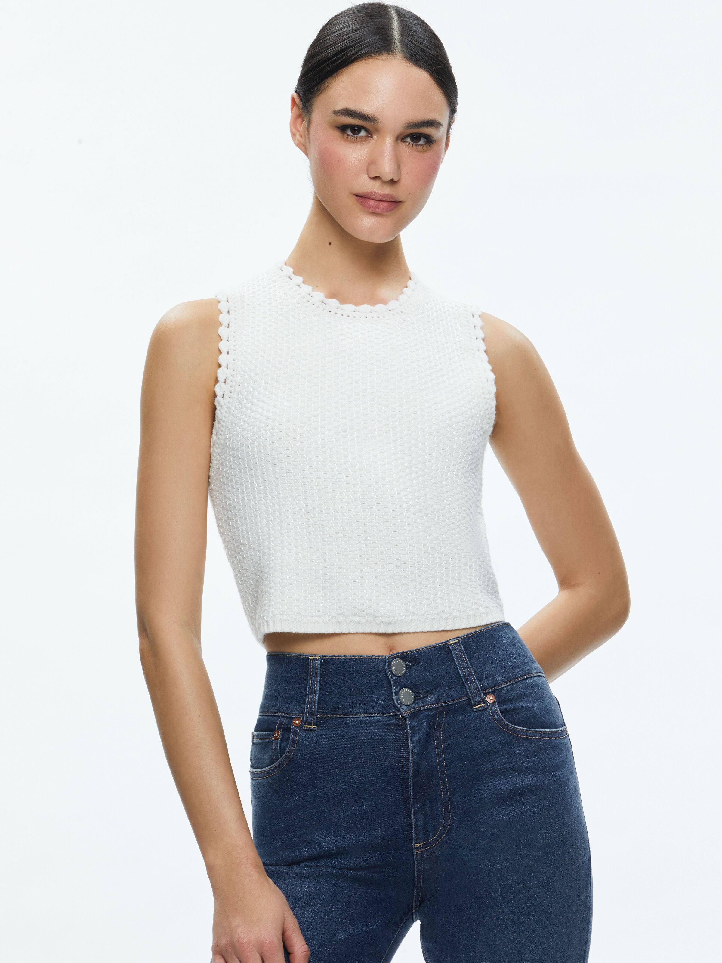 AMITY TANK-SOFT WHITE-ALICE + OLIVIA