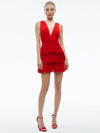 HOLLY RUFFLED MINI DRESS-Black-ALICE + OLIVIA