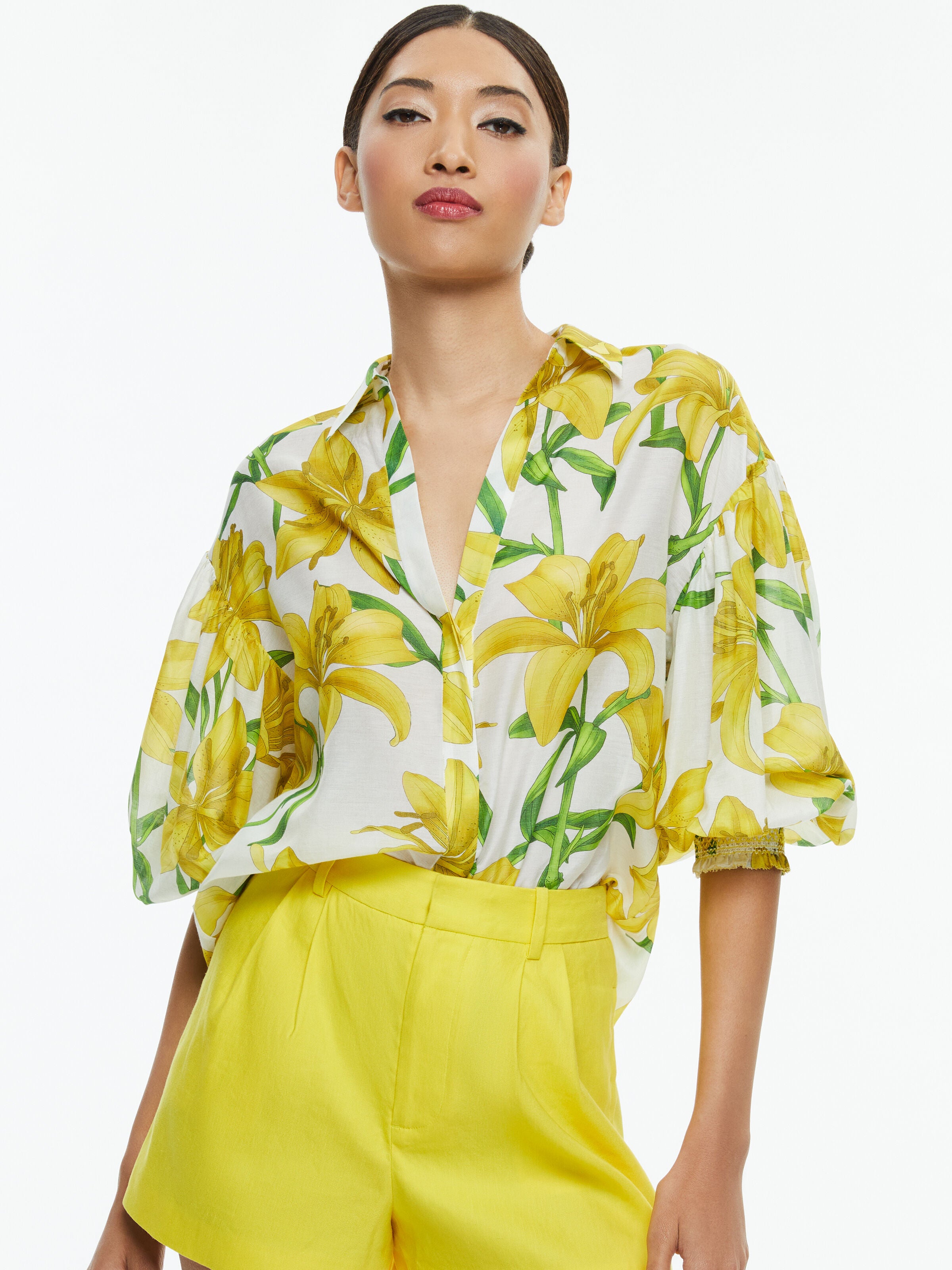 MAYLIN LONG SLEEVE BLOUSE-STARGAZER MULTI LG-ALICE + OLIVIA