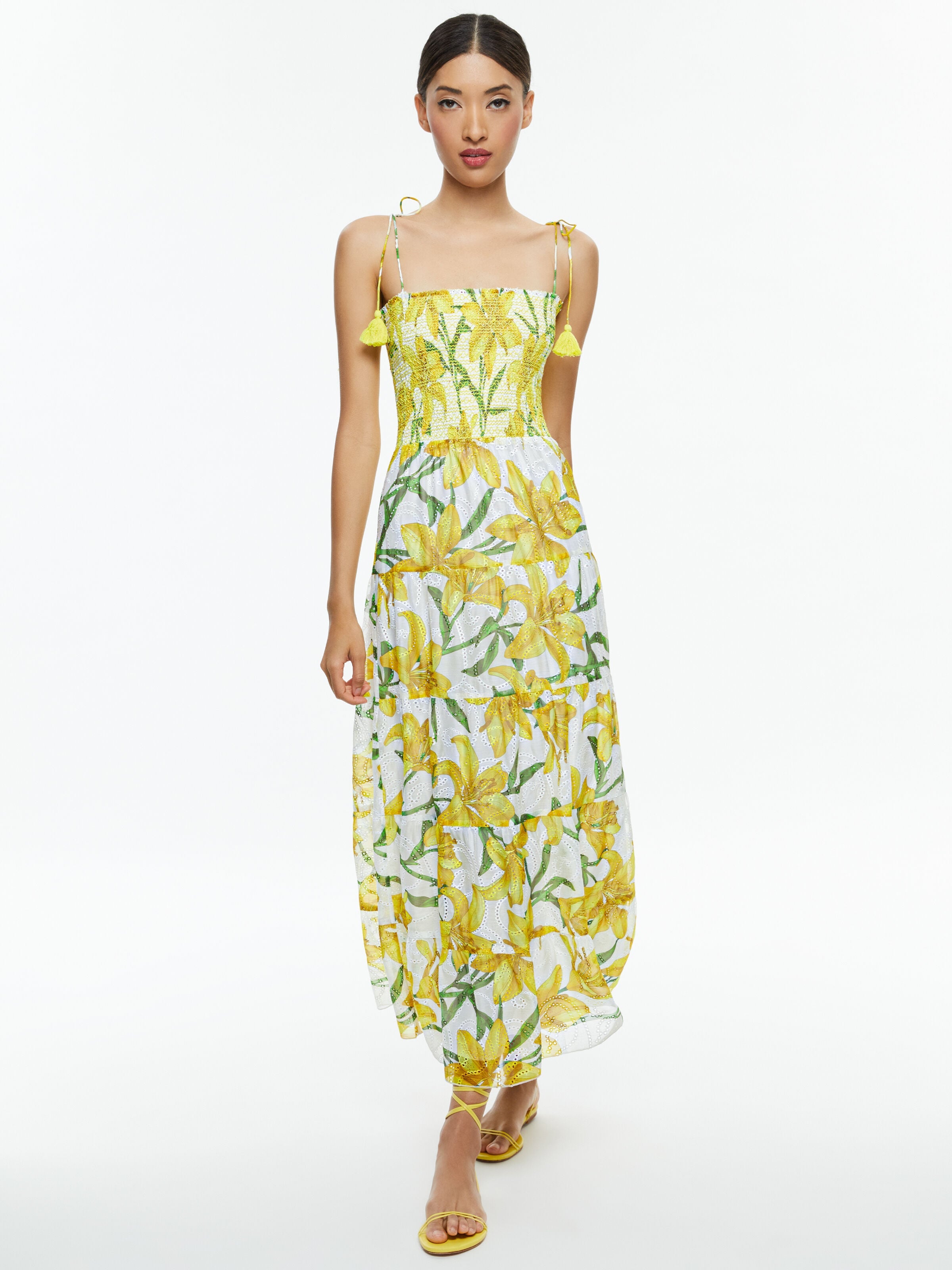 ROBE MIDI ÉTAGÉE À NŒUDS MARNA-ALICE + OLIVIA