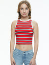 ANDRE FITTED CROPPED TANK-OFF WHITE/CAMEL-ALICE + OLIVIA