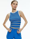 ANDRE FITTED CROPPED TANK-OFF WHITE/CAMEL-ALICE + OLIVIA