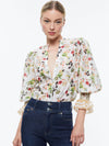 ILAN BUTTON FRONT BLOUSE-BLUSH KISS VANILLA-ALICE + OLIVIA