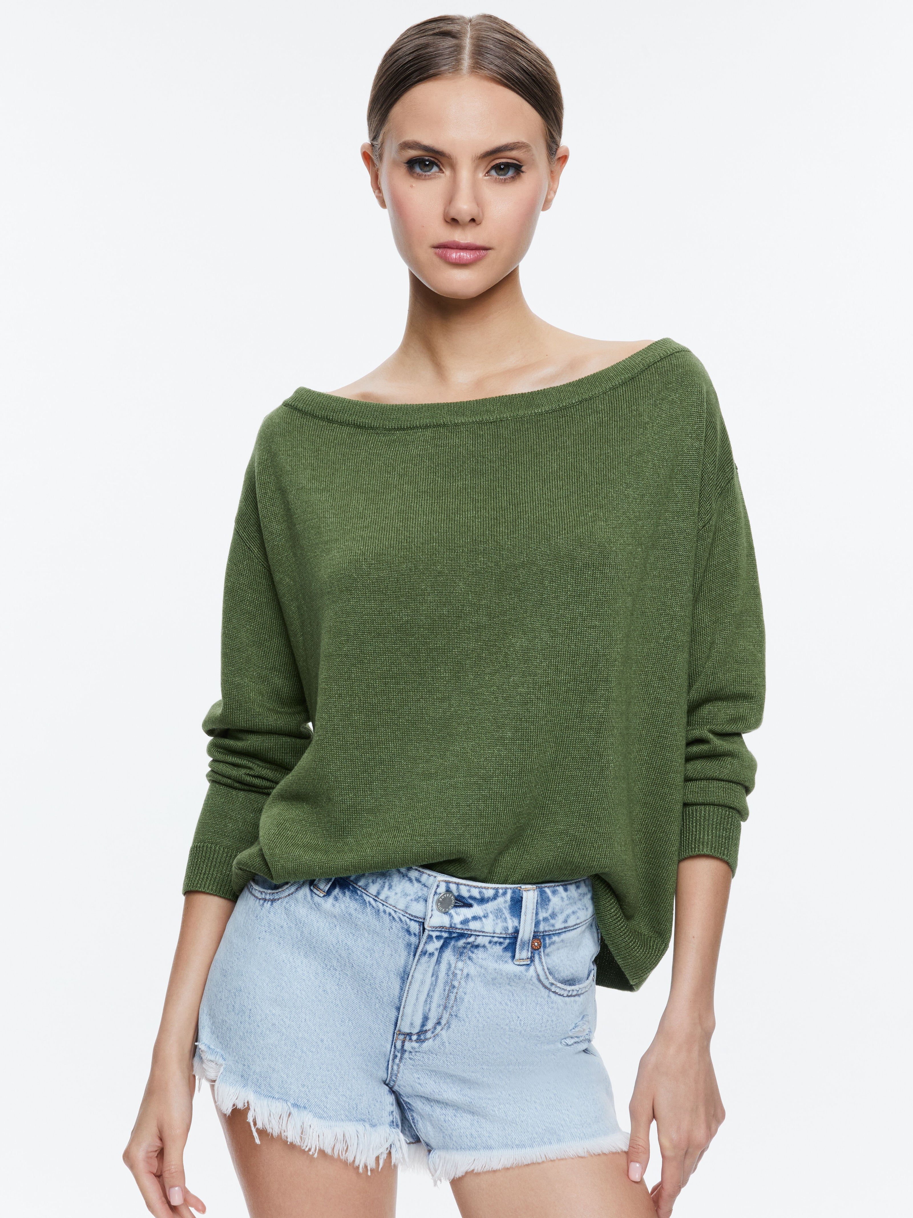 MARG SLOUCHY PULLOVER-AVOCADO-ALICE + OLIVIA