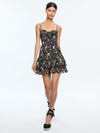 MINI ABITO DAISY CON ROUCHES A STRATI E ALLACCIATURA SUL DAVANTI-ALICE + OLIVIA