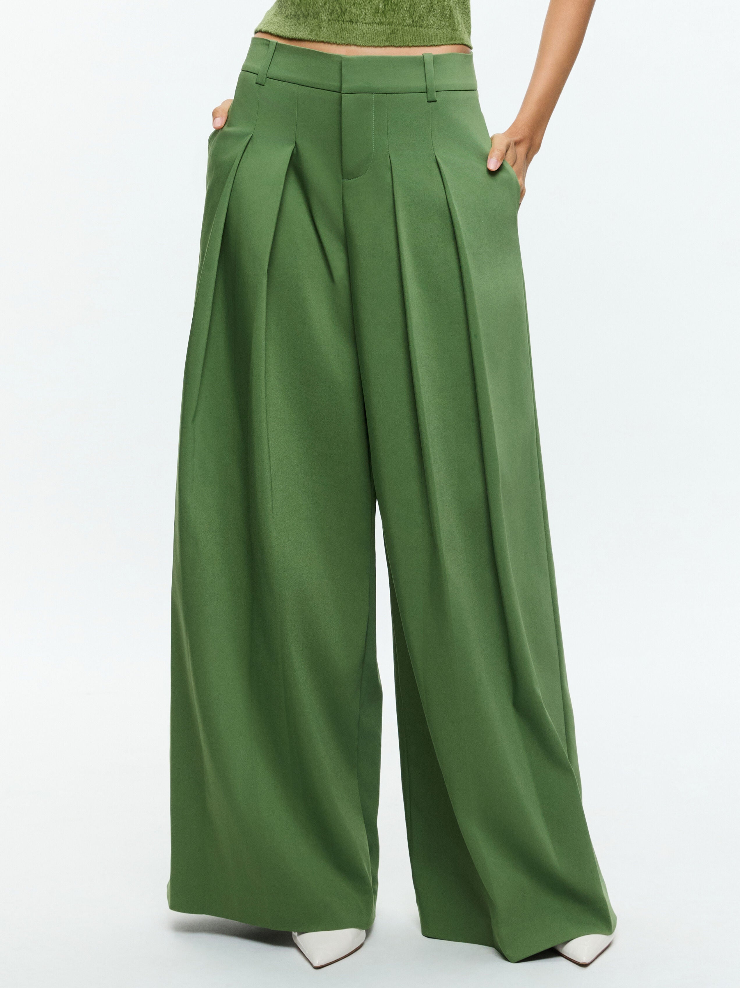 PANTALONI A GAMBA LARGA E A PIEGHE BLAIRE