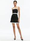 CLARINE MINI DRESS-BLACK/OFF WHITE-ALICE + OLIVIA