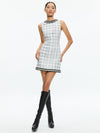 COLEY MINI DRESS-OFF WHITE/BLACK-ALICE + OLIVIA