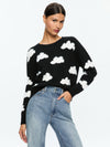 GLEESON PULLOVER-BLACK/SOFT WHITE-ALICE + OLIVIA