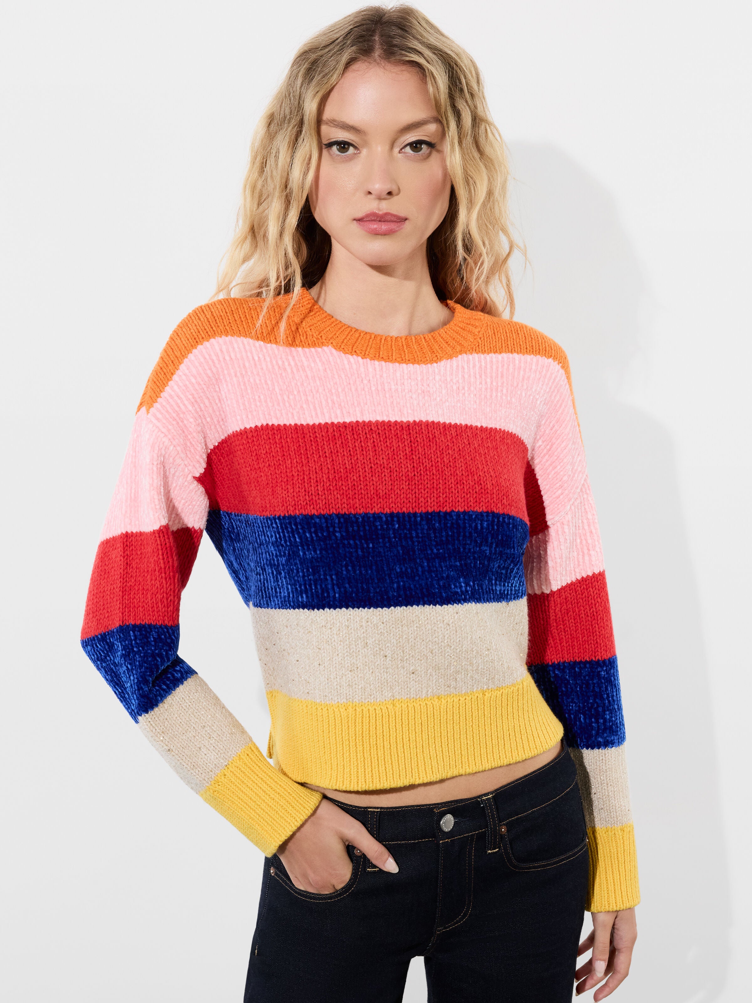 LOUIE PULLOVER-MULTI STRIPE-ALICE + OLIVIA