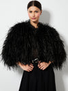 KIDMAN FEATHERED JACKET-Black-ALICE + OLIVIA