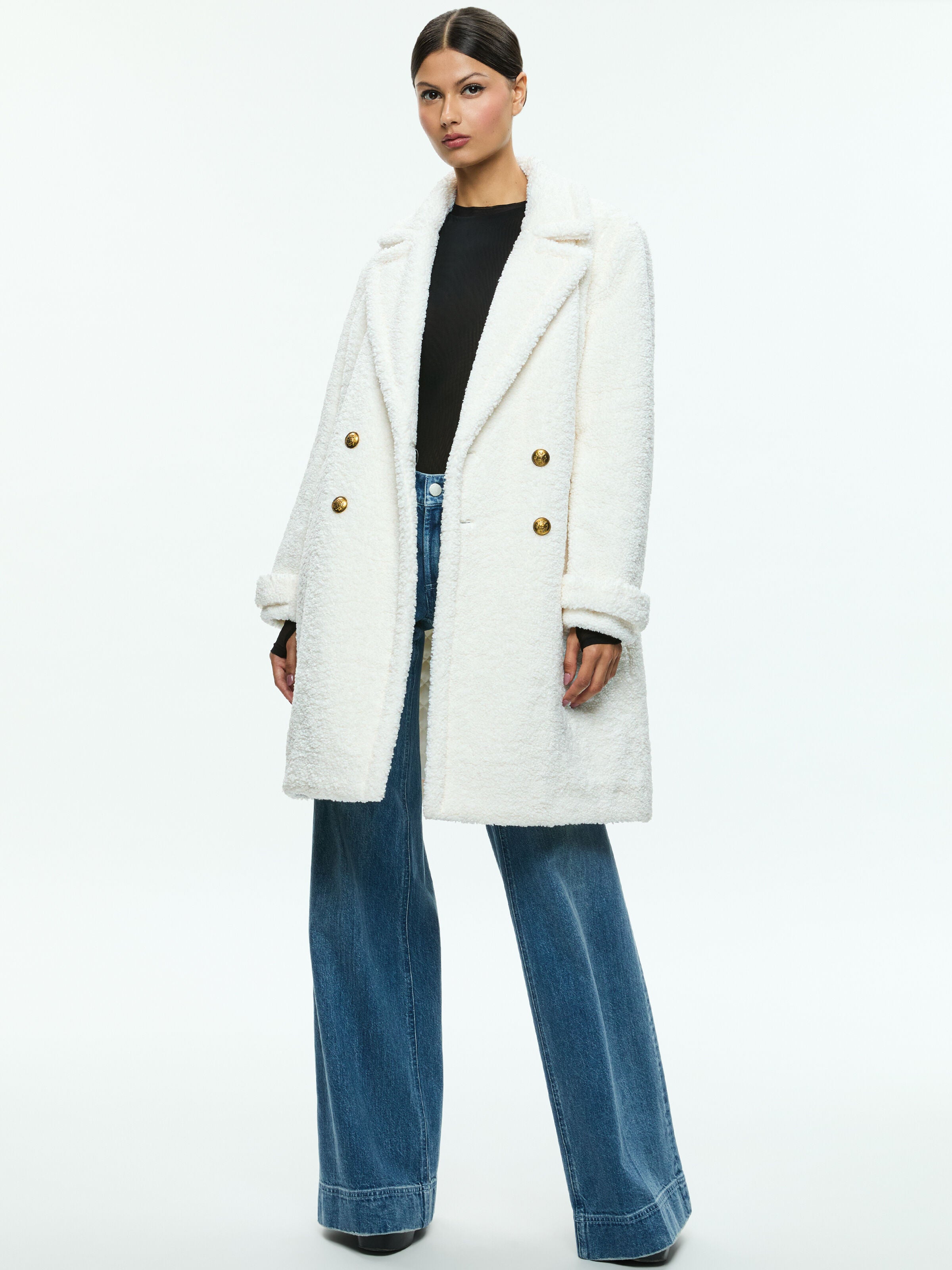 TOWNES TEDDY PEACOAT-OFF WHITE-ALICE + OLIVIA