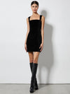 KERIA VELVET MINI DRESS-Black-ALICE + OLIVIA