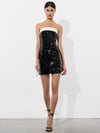 SIBELLA BOW BACK DRESS-BLACK/OFF WHITE-ALICE + OLIVIA