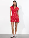 MILA VEGAN MINI DRESS-BRIGHT RUBY-ALICE + OLIVIA