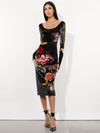ROBE MI-LONGUE EN VELOURS DELORA-ALICE + OLIVIA