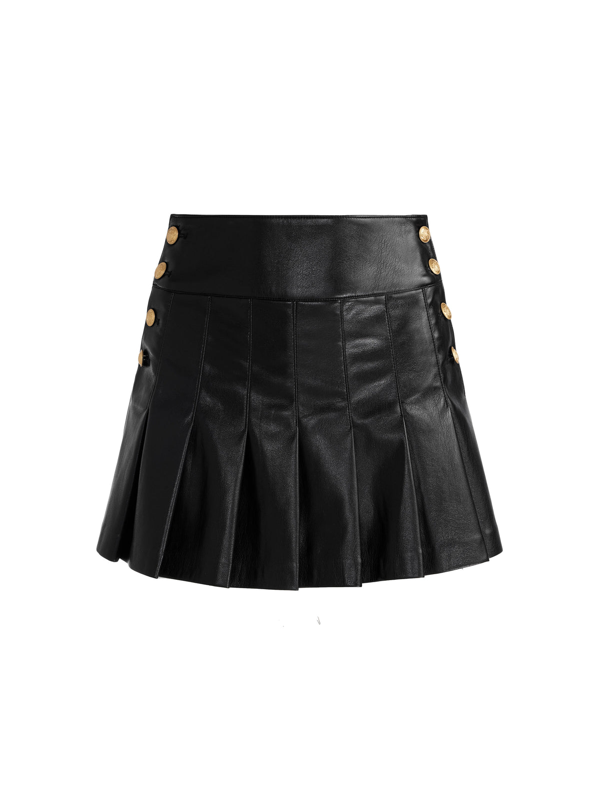 LANNA VEGAN MINI SKIRT - BLACK