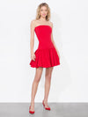 ORIANA DROP WAIST MINI DRESS-BRIGHT RUBY-ALICE + OLIVIA