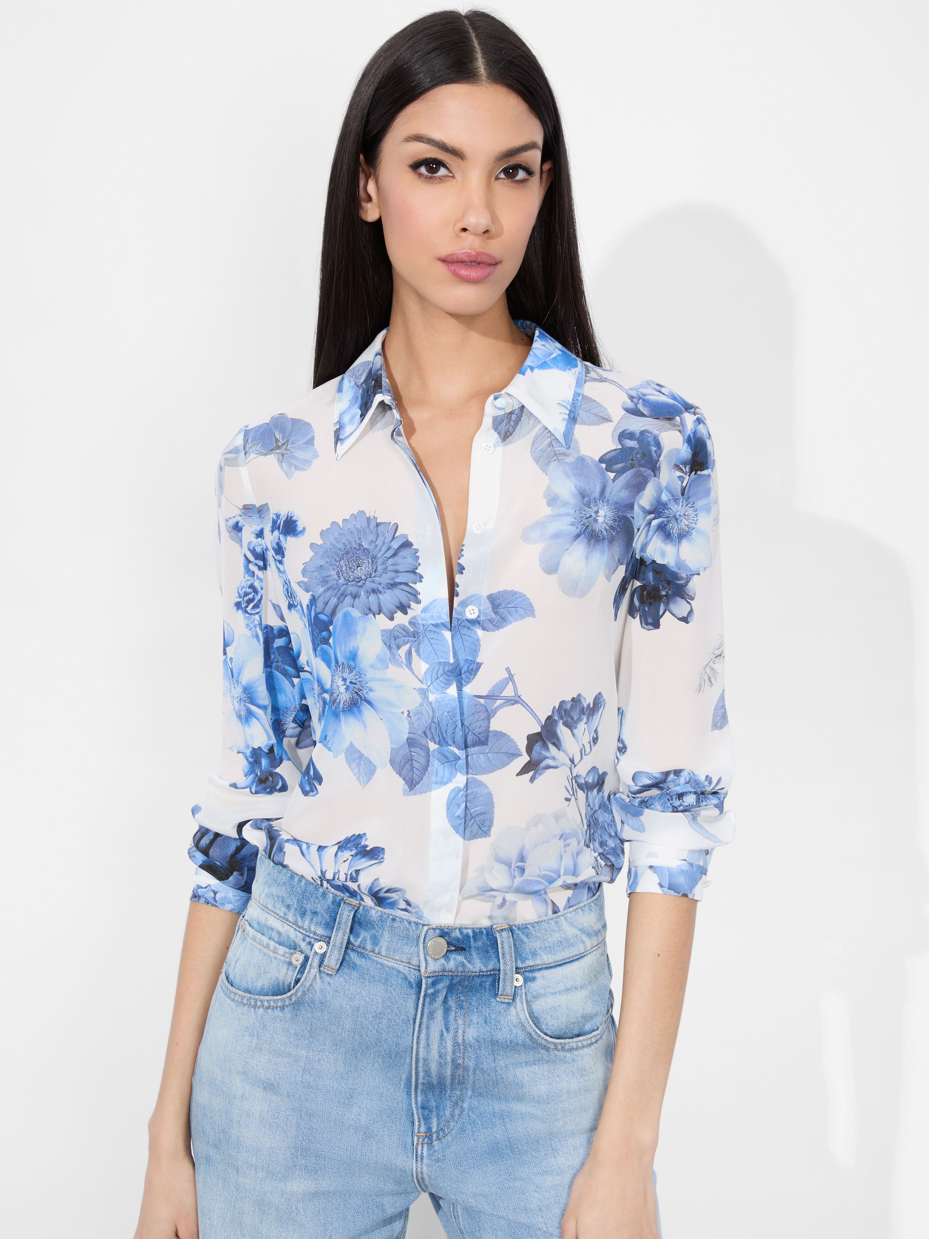 CAMICIA IN SETA WILLA-ALICE + OLIVIA